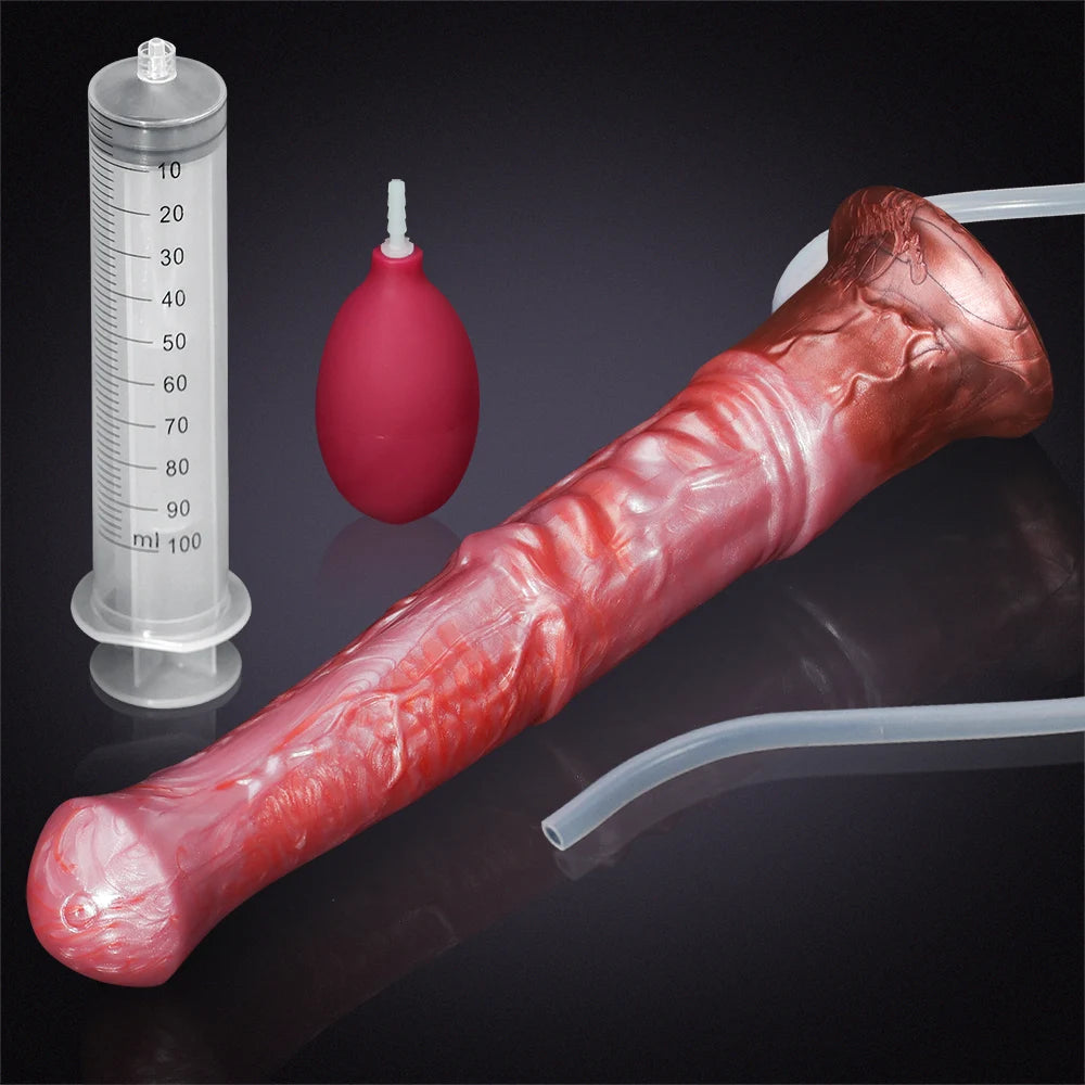 11.61inch Realistic Ejaculation Silicone Horse Dildo