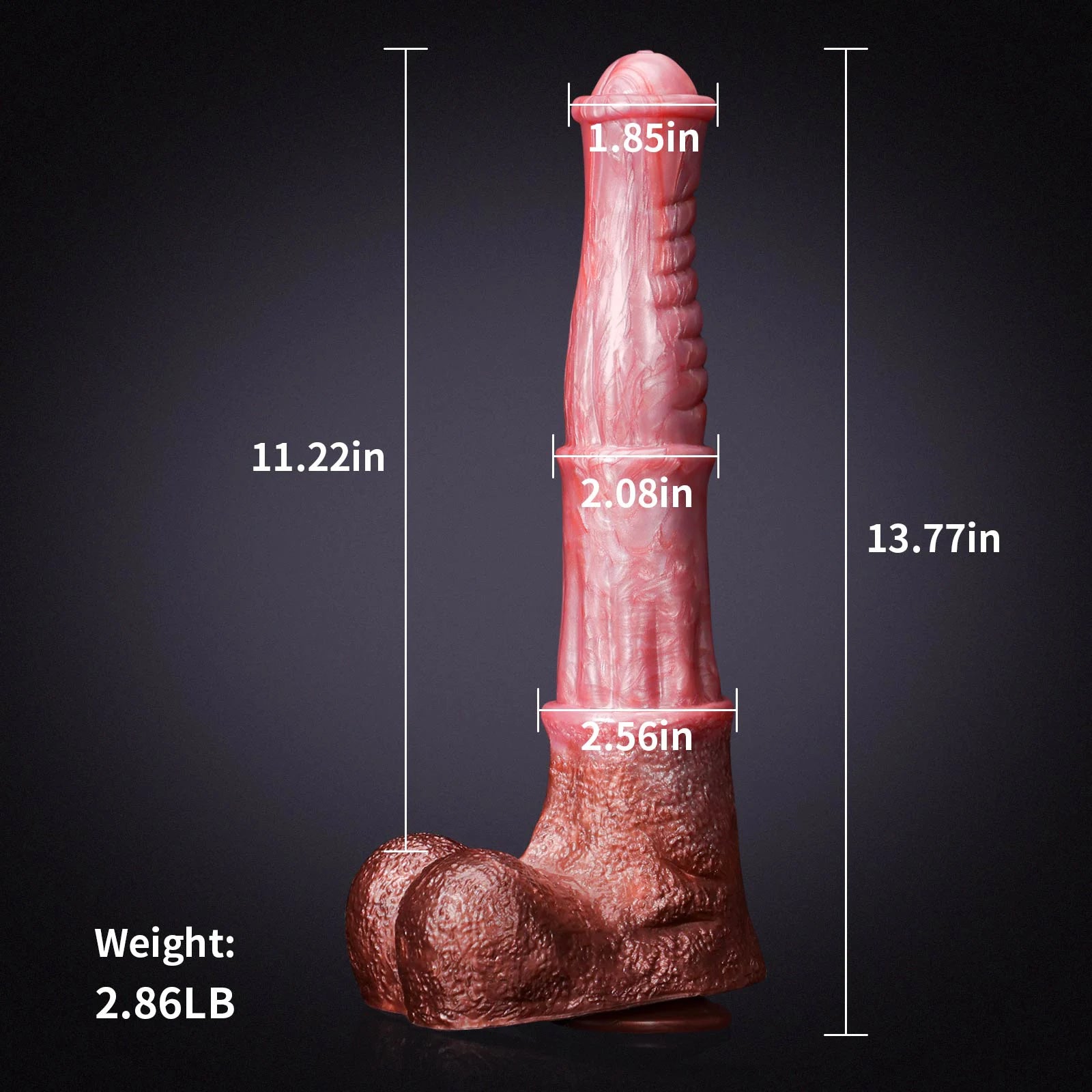 13.77Inch Lifelike Ultra Long Silicone Horse Dildo