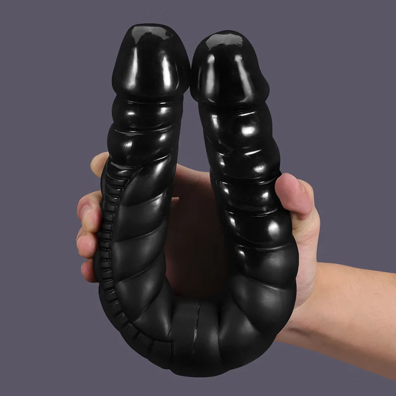 16.9Inch Ribbed Sensual Double-Ended Dildo