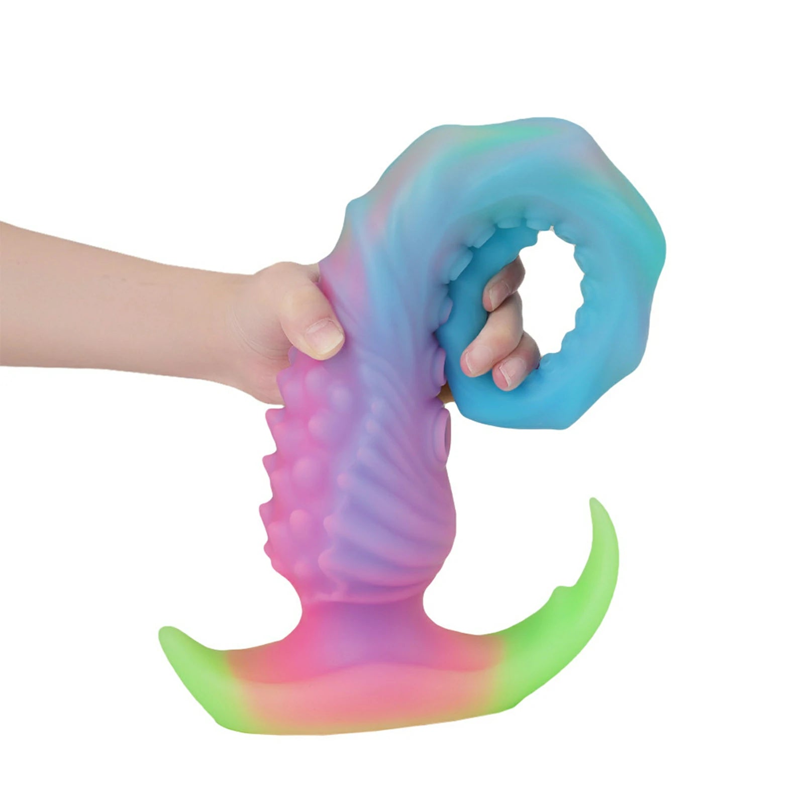 17.5 Inch Fantasy Tentacle Dildo Glow in the Dark Spiked Texture Anal Vaginal Play