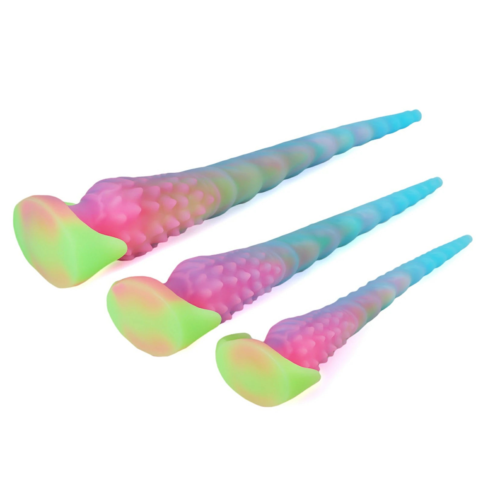 17.5 Inch Fantasy Tentacle Dildo Glow in the Dark Spiked Texture Anal Vaginal Play