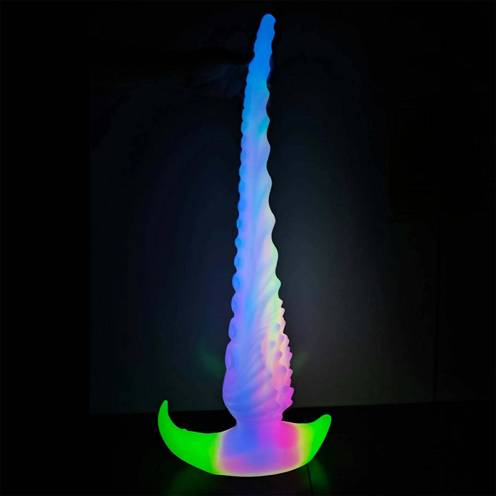 17.5 Inch Fantasy Tentacle Dildo Glow in the Dark Spiked Texture Anal Vaginal Play