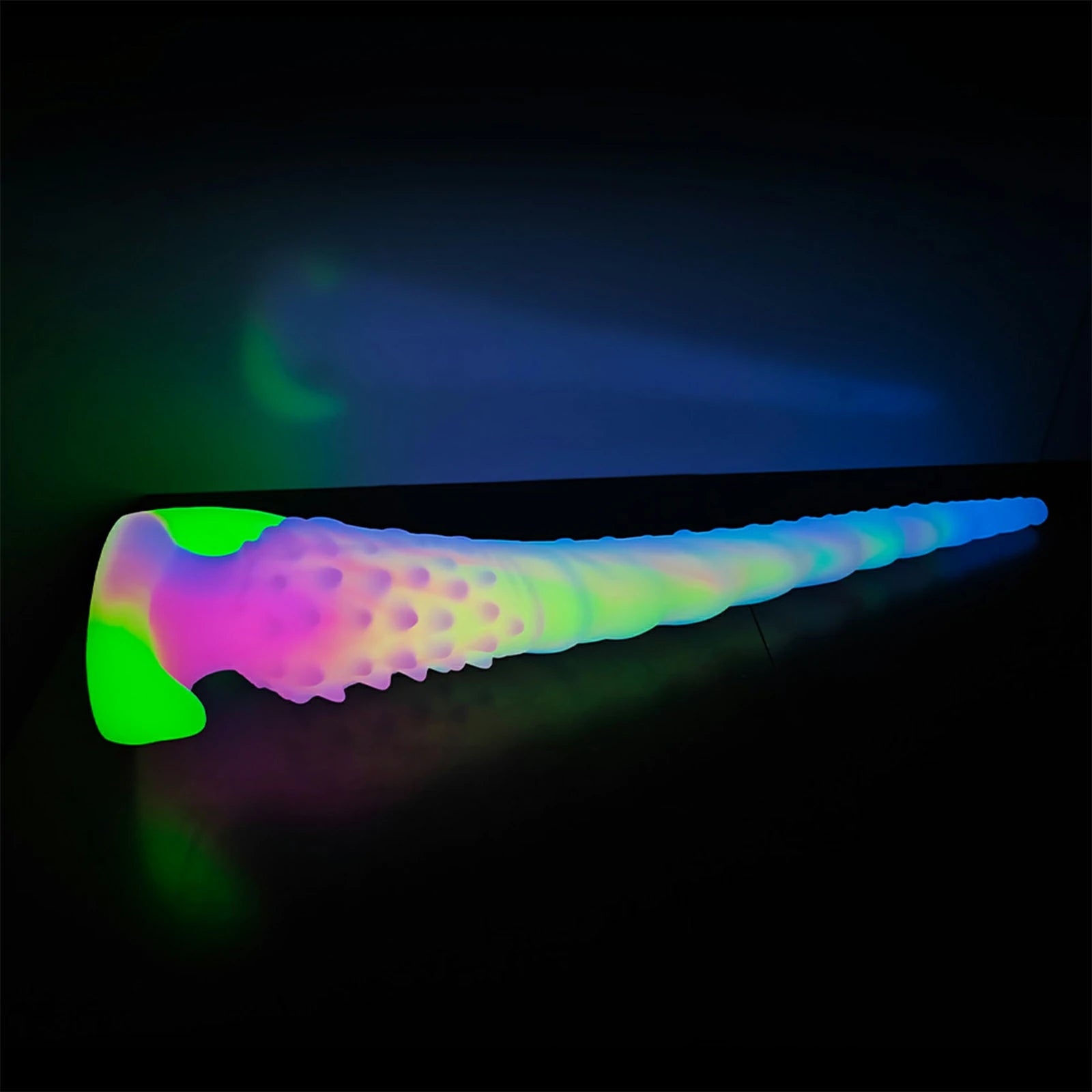 17.5 Inch Fantasy Tentacle Dildo Glow in the Dark Spiked Texture Anal Vaginal Play