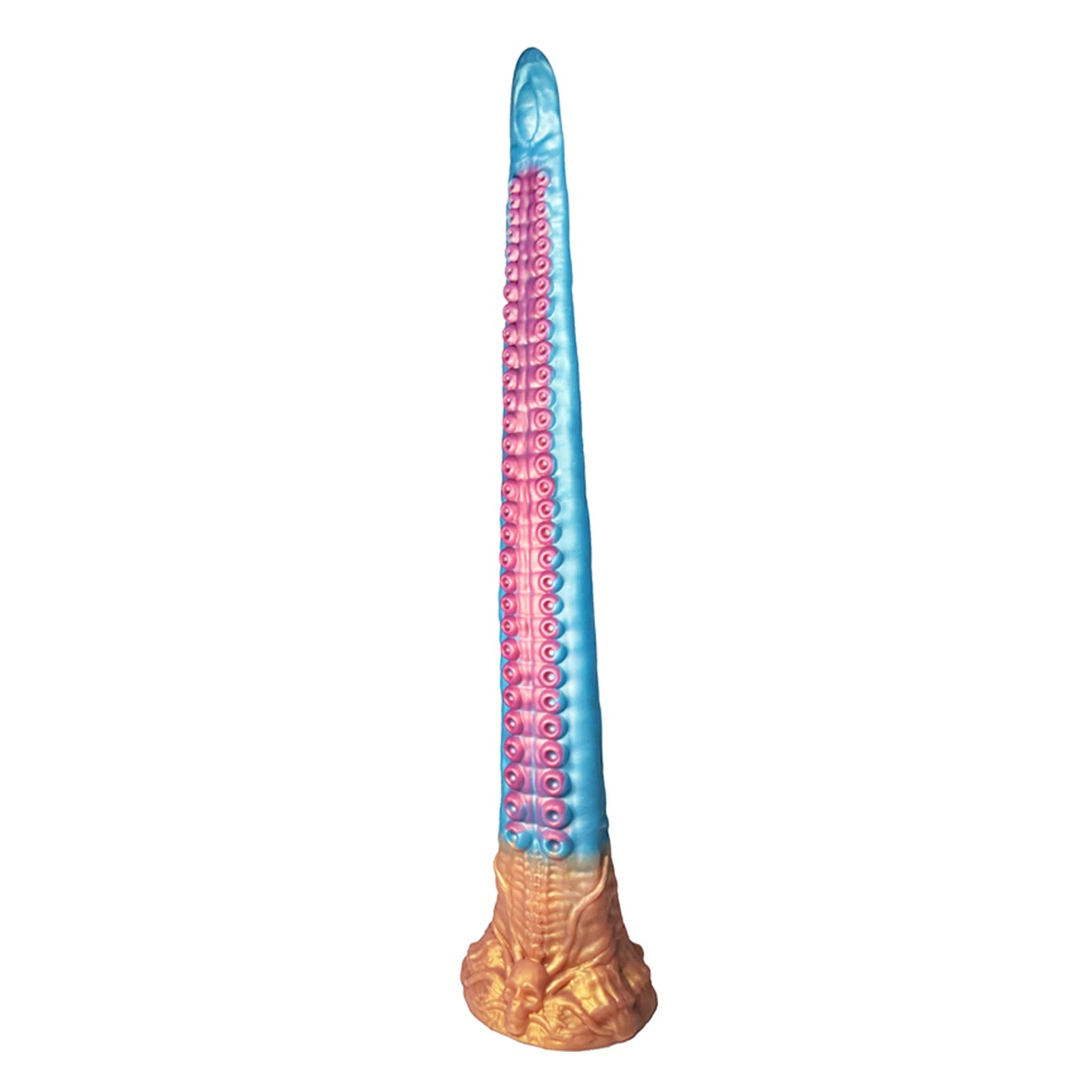 18.5 Inch Celestial Blue Tentacle Dildo Eldritch Curves Skull Crafted Suction Base