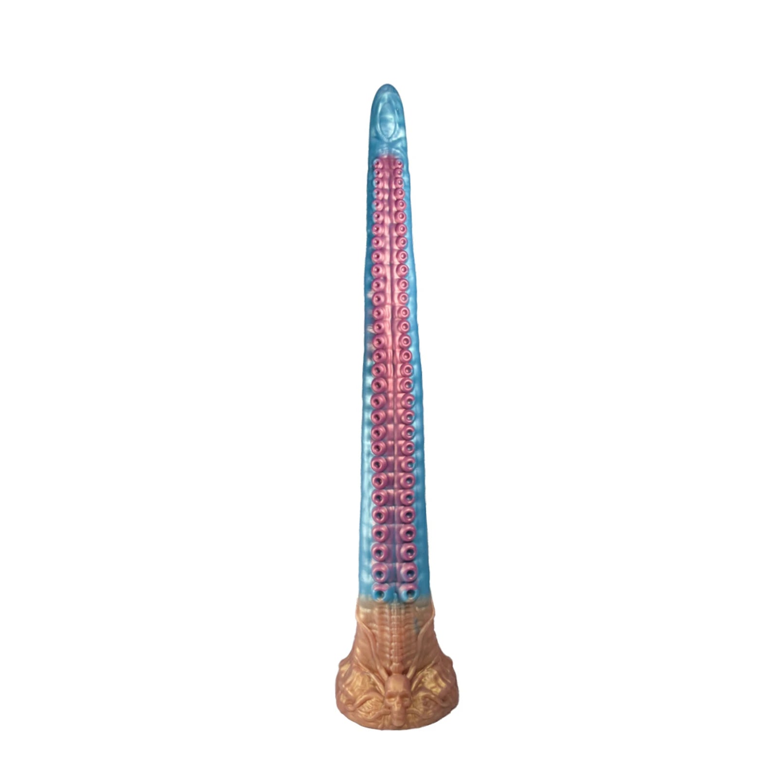 18.5 Inch Celestial Blue Tentacle Dildo Eldritch Curves Skull Crafted Suction Base