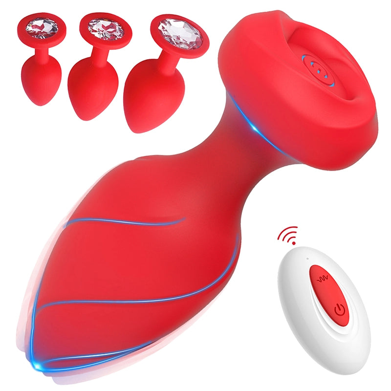 4PCS Remote Control Butt Plug Set With 10 Vibrating Modes