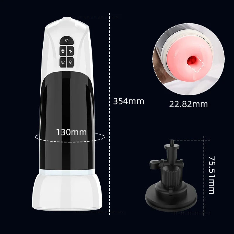 6 in 1 Male Stroker Huge Suction Cup with Heating Base Hands Free