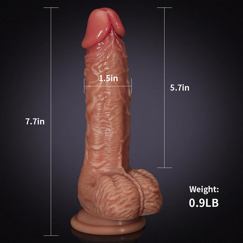 7.7Inch Telescopic Rocking Heating Liquid Silicone Electric Dildo