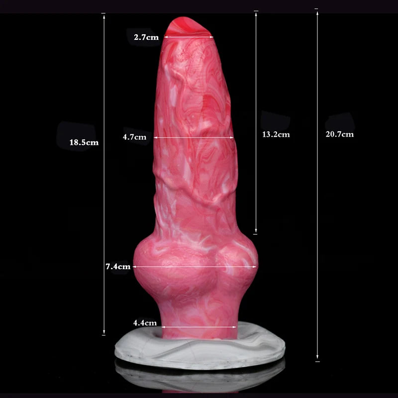 8.15Inch Extra Large Knot Silicone Dog Dildo