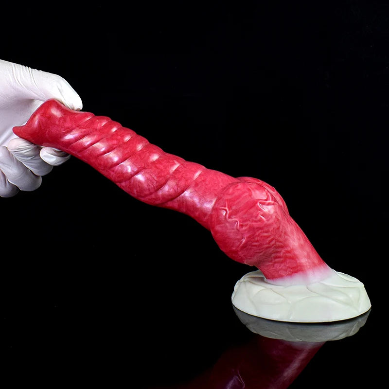 9.25Inch Mixed Color Silicone Wolf Dog Knot Dildo