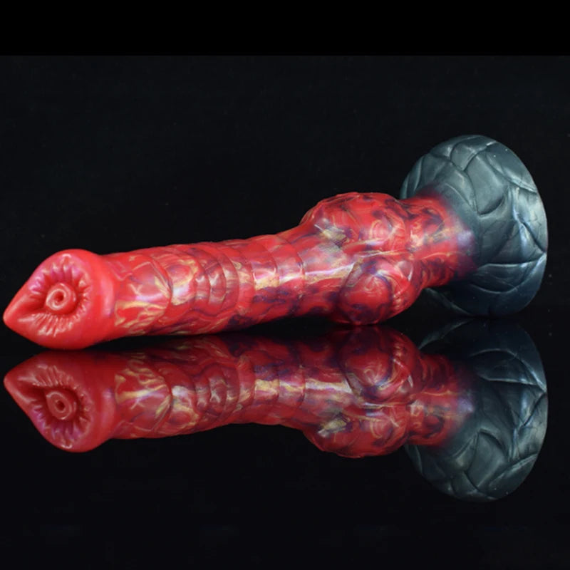 9.25Inch Mixed Color Silicone Wolf Dog Knot Dildo