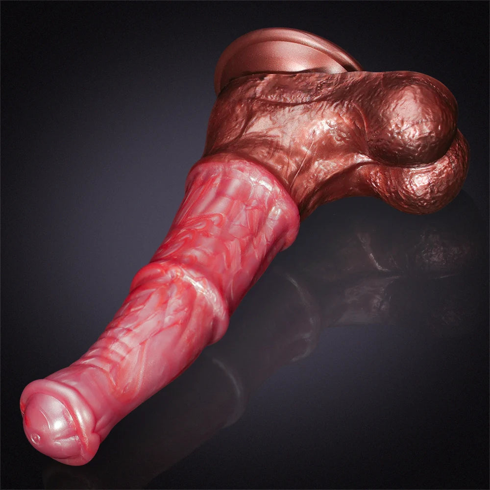 9.64Inch Lifelike Big Knot Pink Horse Dildo