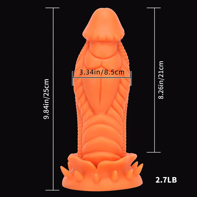 9.84Inch Ultra Chubby Silicone Dragon Dildo