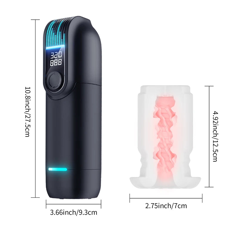 9 Voice & Scene Intelligent Auto Stroker Dual Heated Penis Trainer