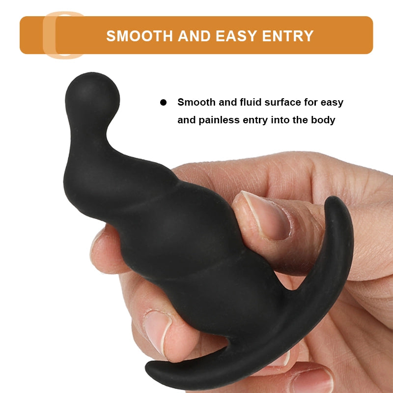 3Pcs Spiral Silicone Butt Plugs Set