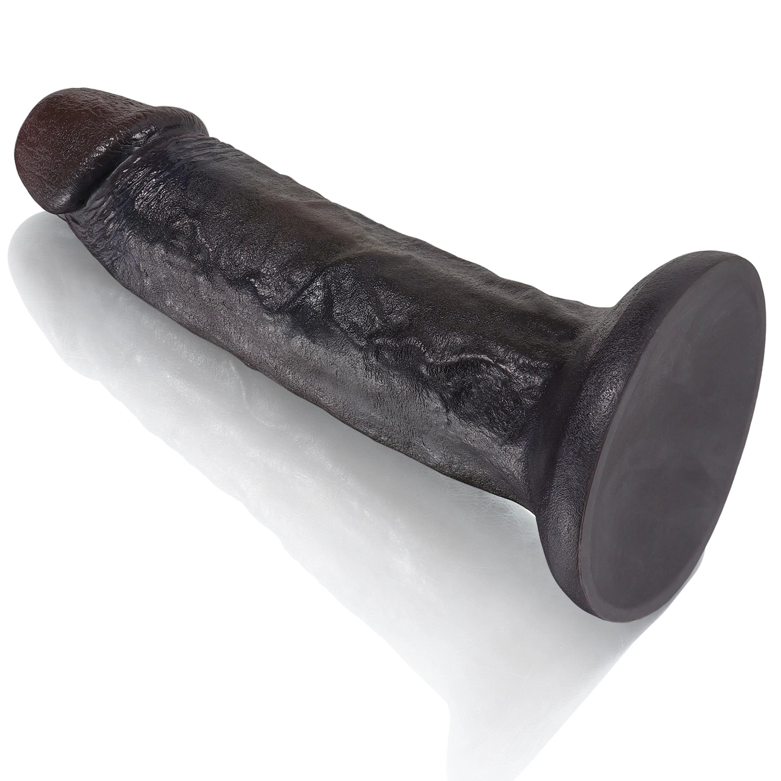 10" Ultra Soft Silicone Black Anal Dildo