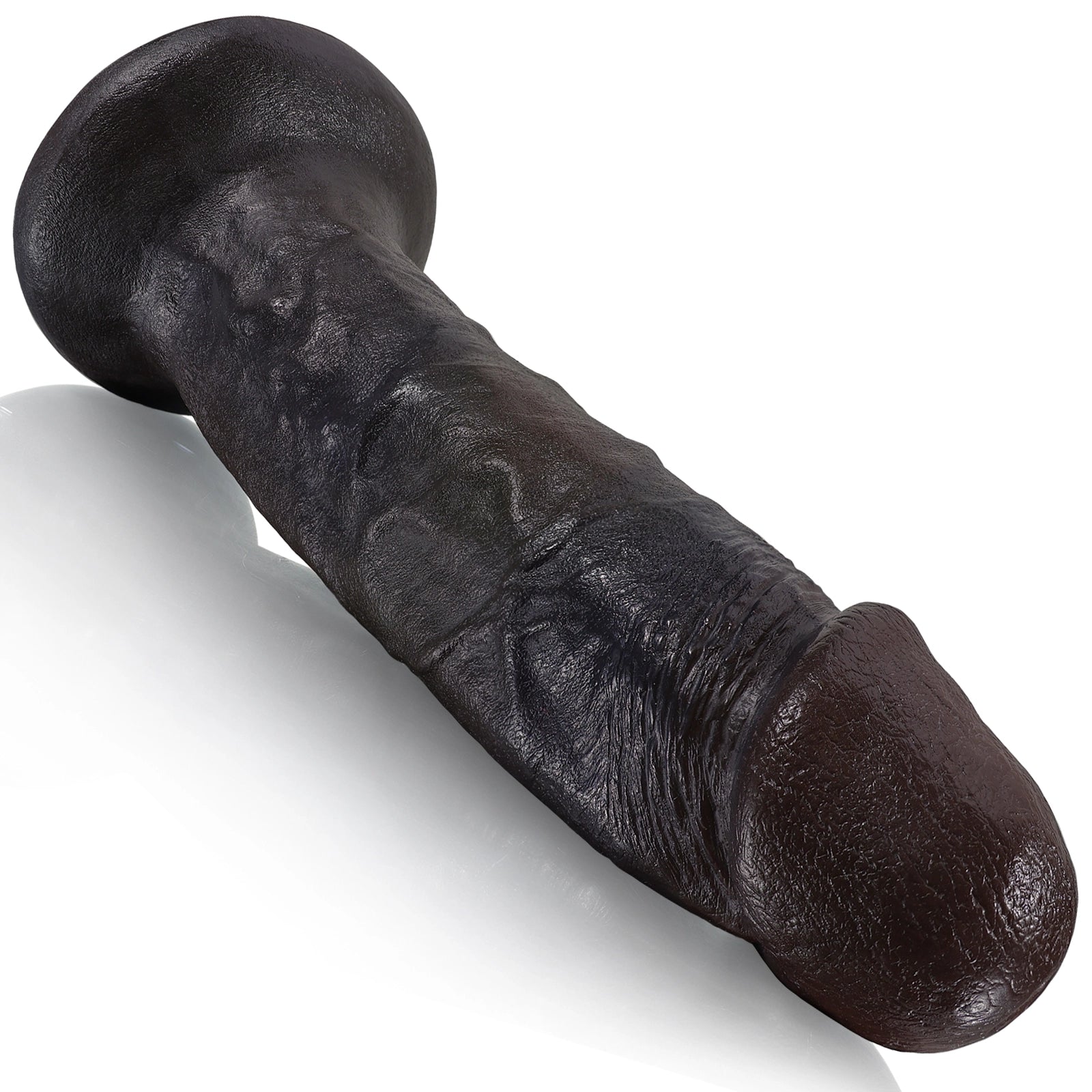 10" Ultra Soft Silicone Black Anal Dildo