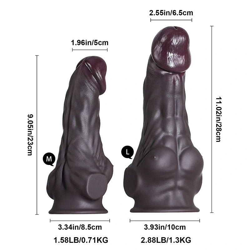 11" Lifelike Silicone Big Dildo with Pectorals