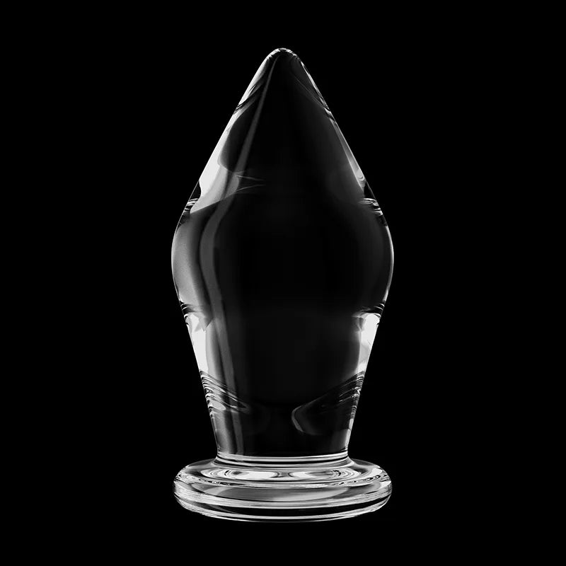 3Pcs Huge Transparent Glass Butt Plug