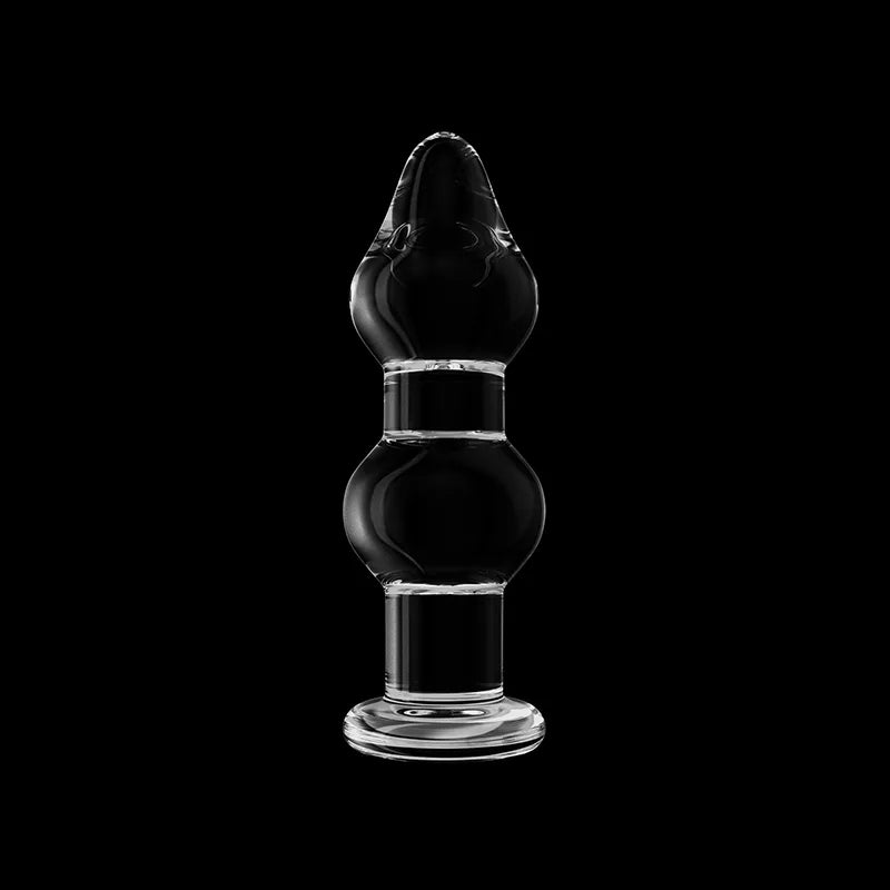 3Pcs Huge Transparent Glass Butt Plug