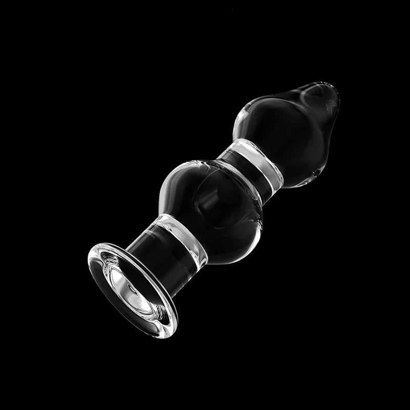 3Pcs Huge Transparent Glass Butt Plug