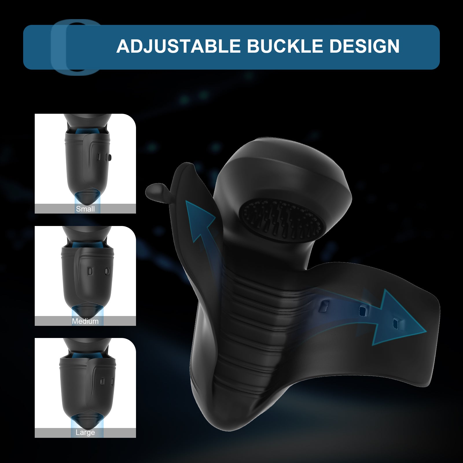 Adjustable Glans Trainer with Vibrating Cock Hardness for Extended Training