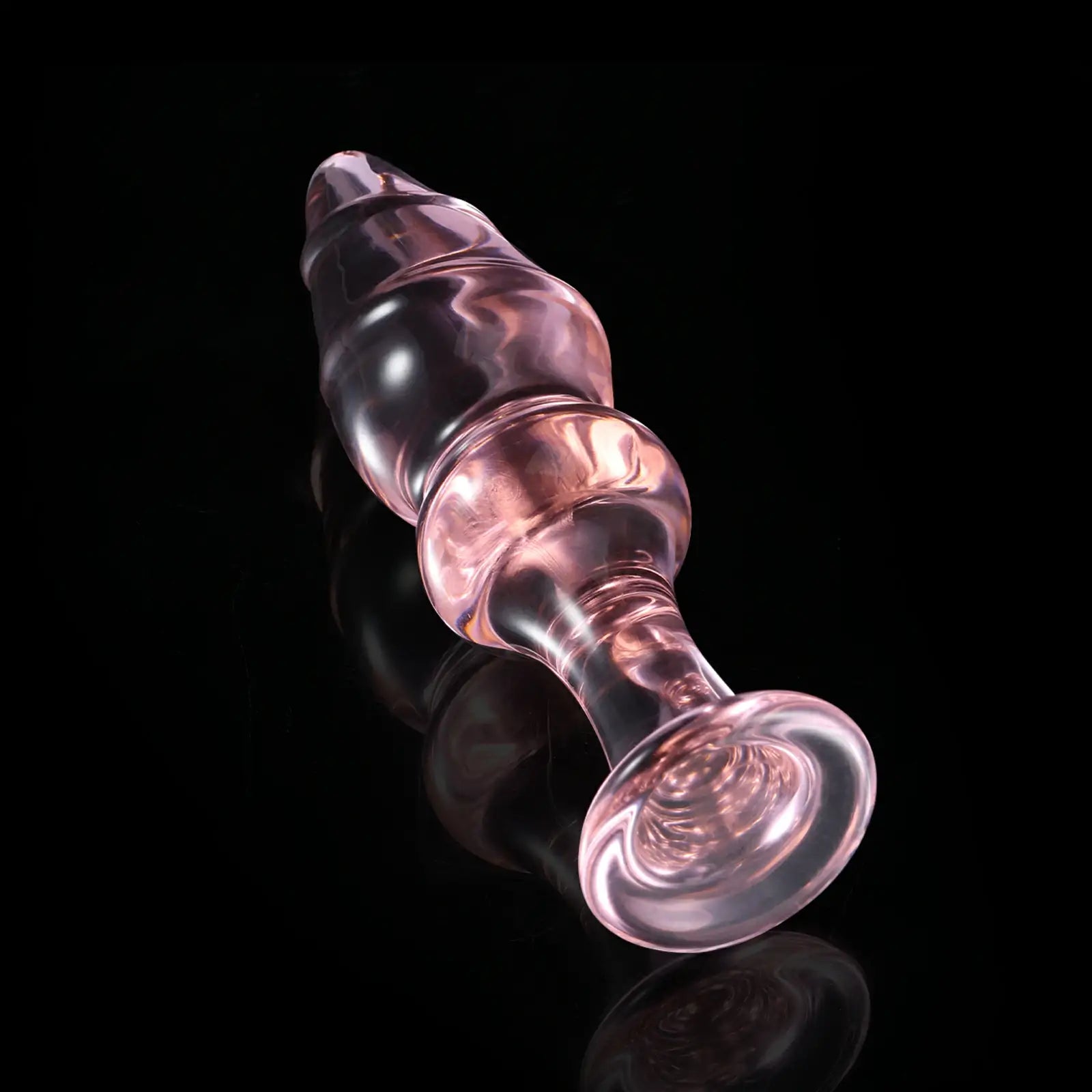 5.0-Inch Spiral Beaded Glass Butt Plug