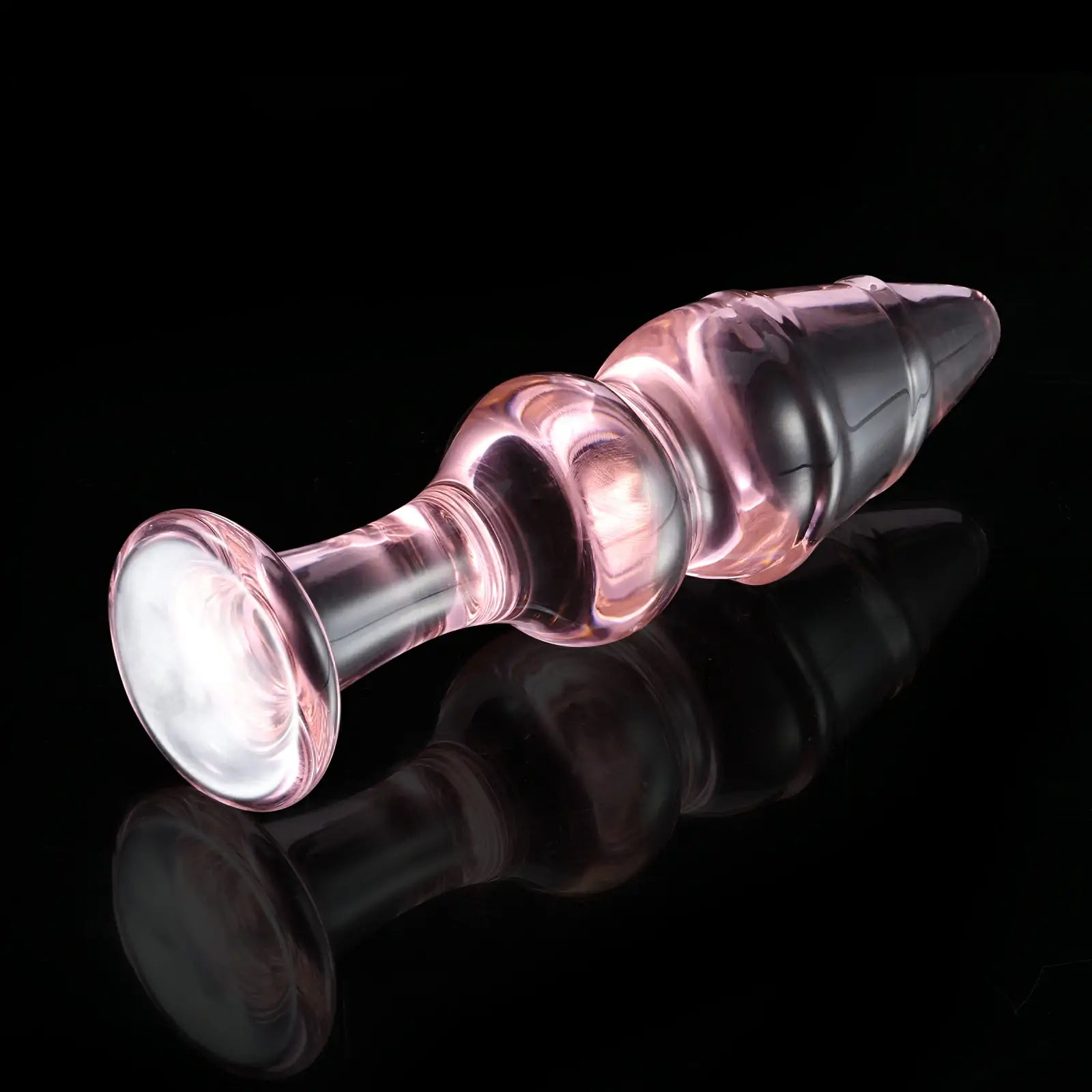 5.0-Inch Spiral Beaded Glass Butt Plug
