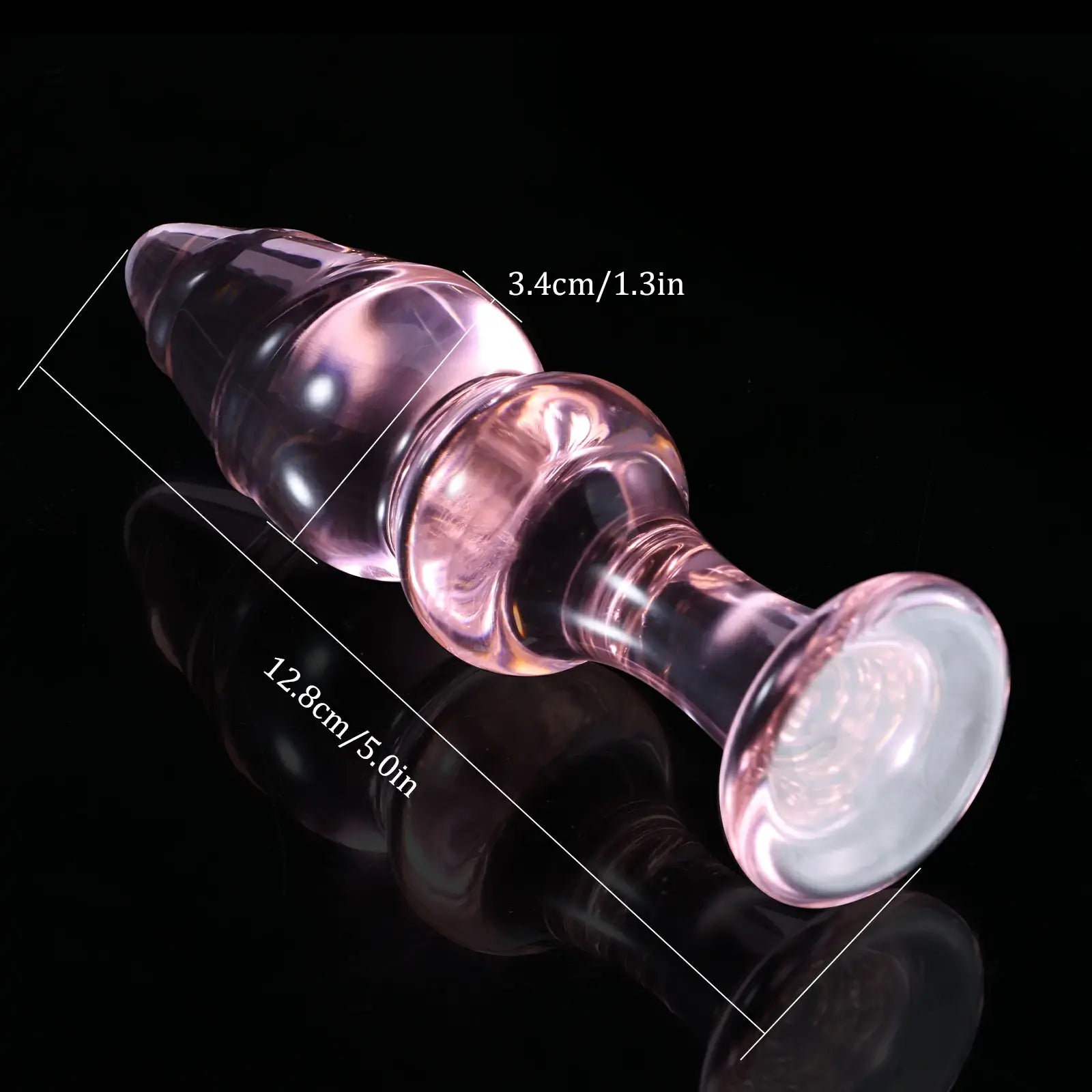 5.0-Inch Spiral Beaded Glass Butt Plug
