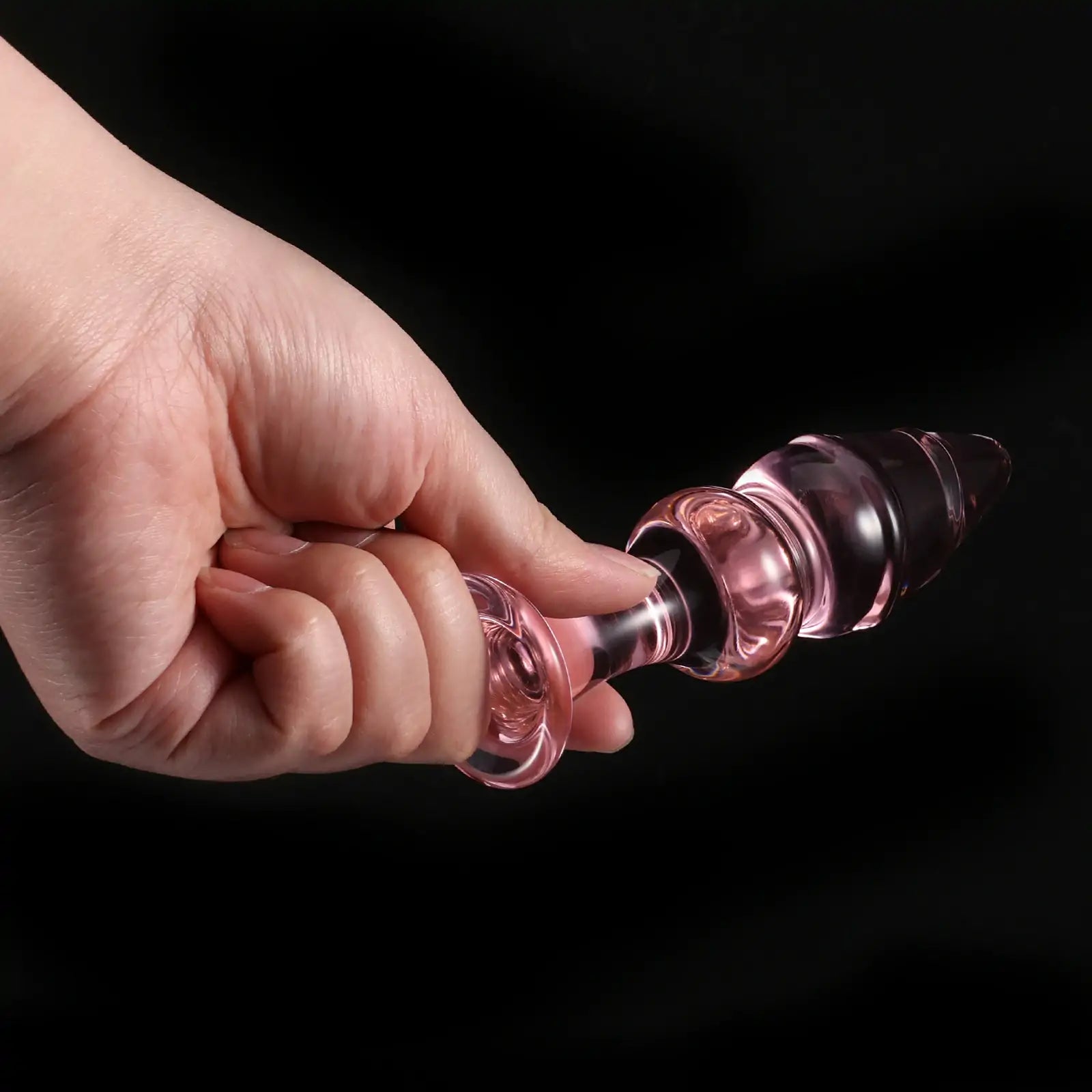 5.0-Inch Spiral Beaded Glass Butt Plug