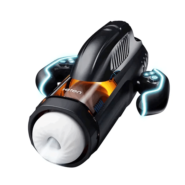 High-end Auto Stroker 10 Suction Telescoping 5 Speeds Heating Masturbator  with Two Handles -Lovetoyshub