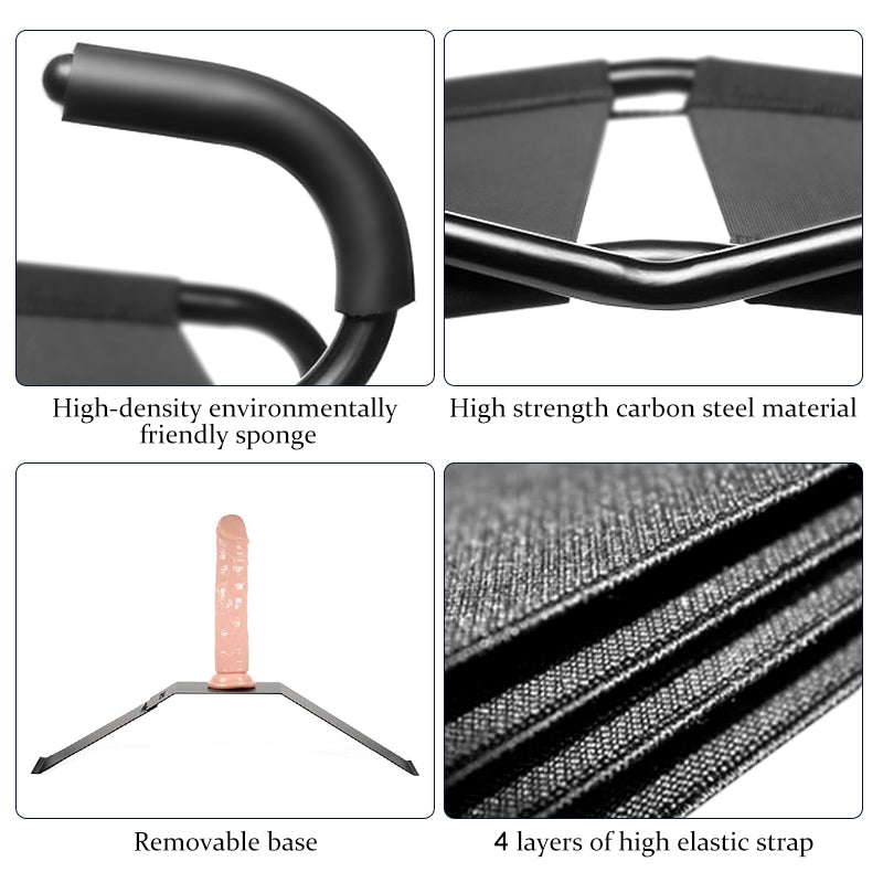 Sex Position Enhancer Chair With Armrests & 7.48" Dildo