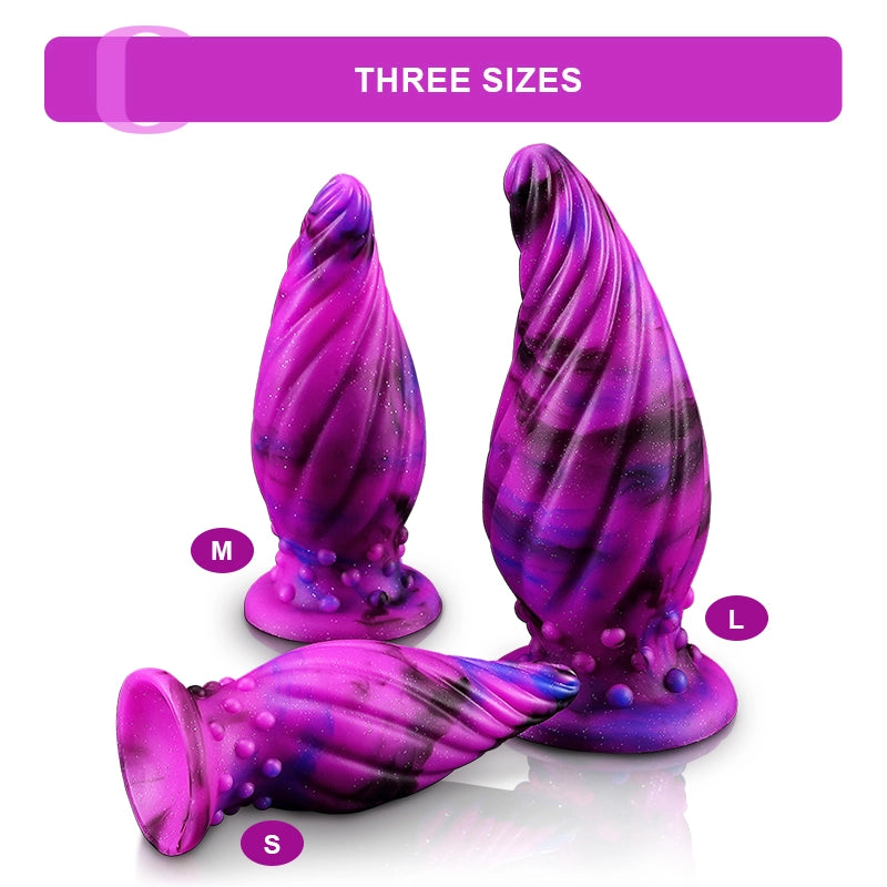 3 Pcs 3 Size Purple Silicone Butt Plug Set