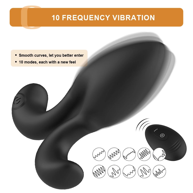 10 Vibrating Modes Wearable Small Silicone Anal Plug