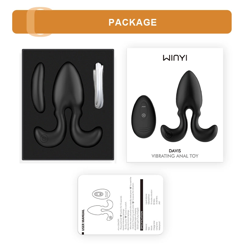 10 Vibrating Modes Wearable Small Silicone Anal Plug