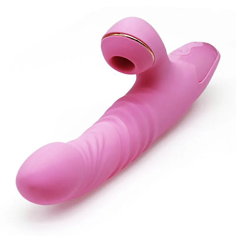 3 In 1 Telescopic & Vibration Sucking Thrusting Vibrator