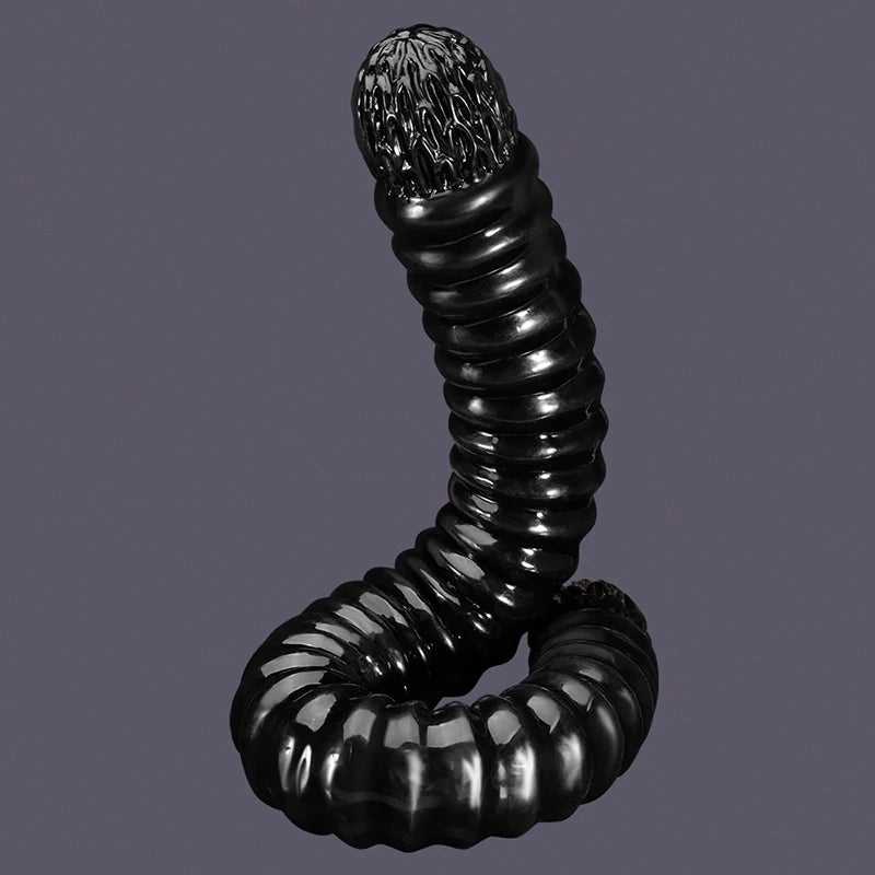 22Inch Threaded Double Penetration Wrinkled Glans Double-Ended Dildo