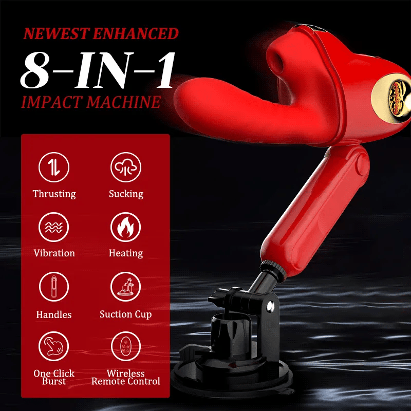 Newest Remote Control Thrusting Sucking Vibration Heating Sex Machine