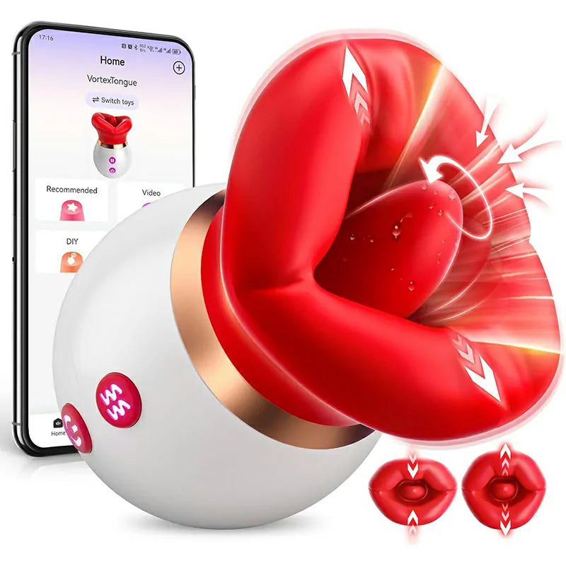 what to clean sex toy with Big Mouth Sucking APP Tongue Vibrator