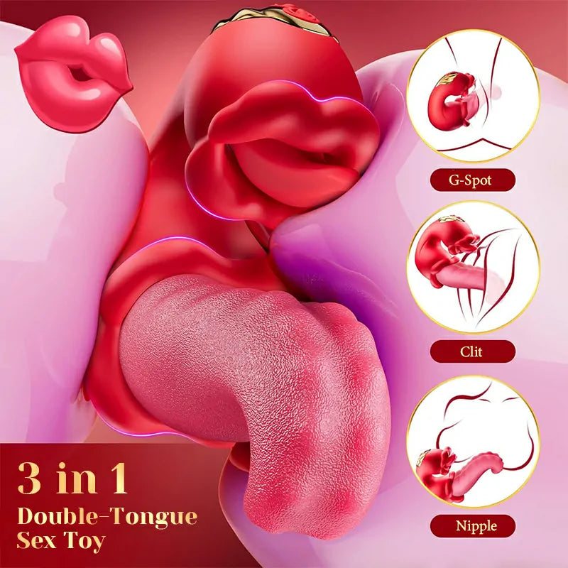 3 ln 1 Strong Licking & Swing Vibrating Tongue Vibrator