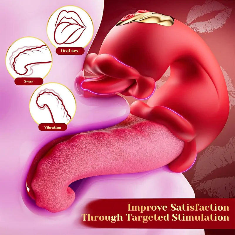 3 ln 1 Strong Licking & Swing Vibrating Tongue Vibrator