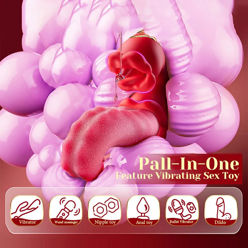 3 ln 1 Strong Licking & Swing Vibrating Tongue Vibrator