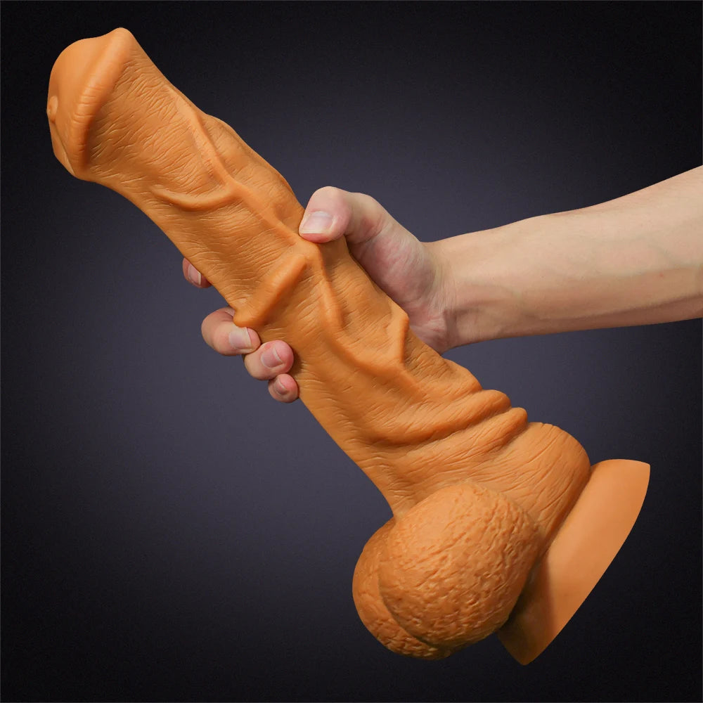 Ultra Big Gold Liquid Silicone Thick Horse Dildo