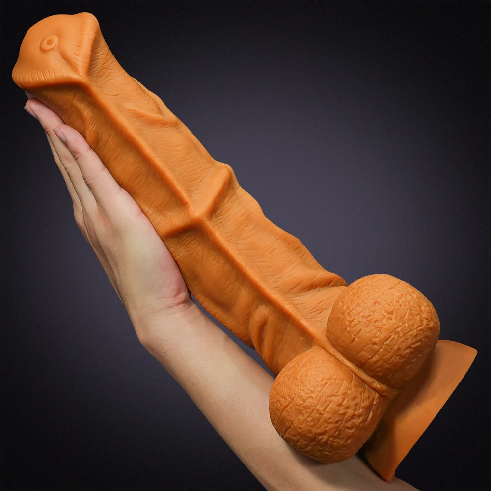 Ultra Big Gold Liquid Silicone Thick Horse Dildo