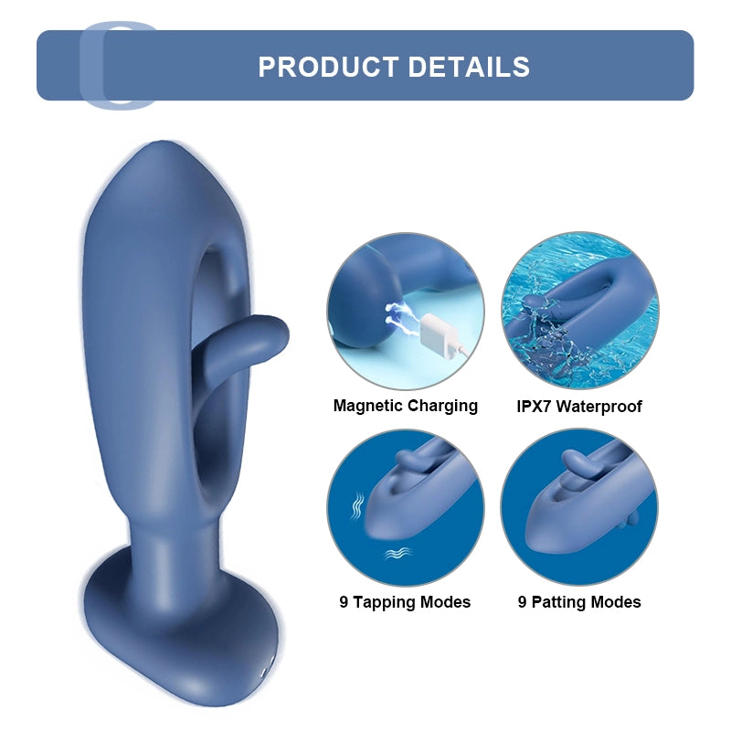 Butt Plug 10 Flapping Vibrating Remote Control Silicone Anal Sex Toy