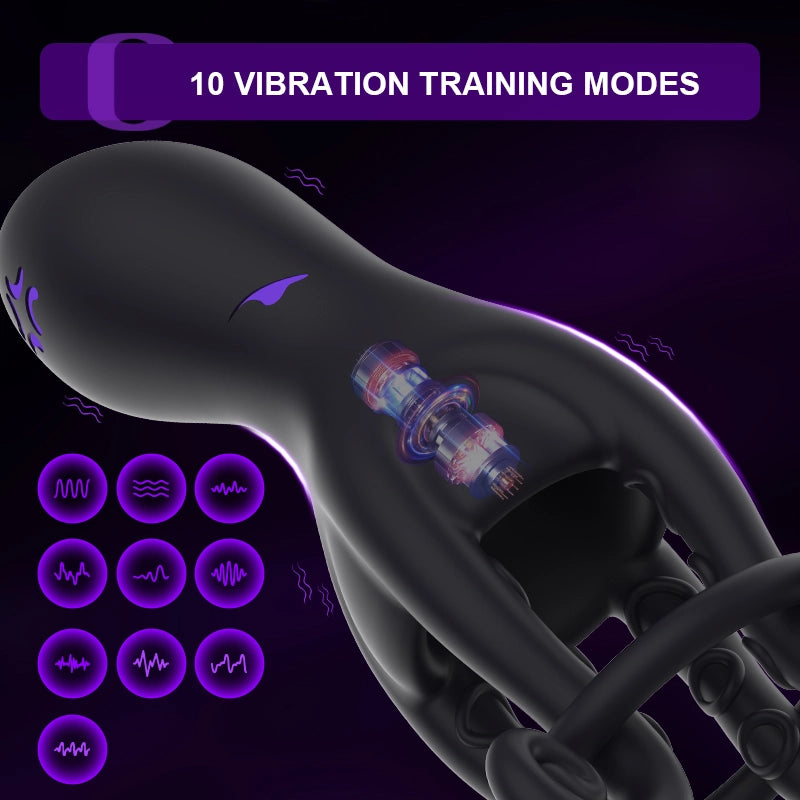 Octopus Glans Trainer with 10 Vibration Modes Male Sex Toy