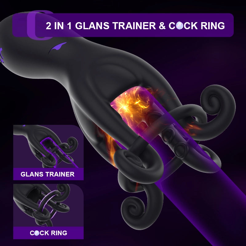 Octopus Glans Trainer with 10 Vibration Modes Male Sex Toy