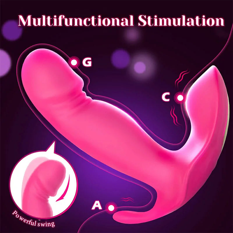 Remote-Controlled Wearable Vibrator with 10 Vibration & Wiggling Modes