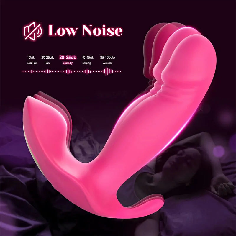 Remote-Controlled Wearable Vibrator with 10 Vibration & Wiggling Modes