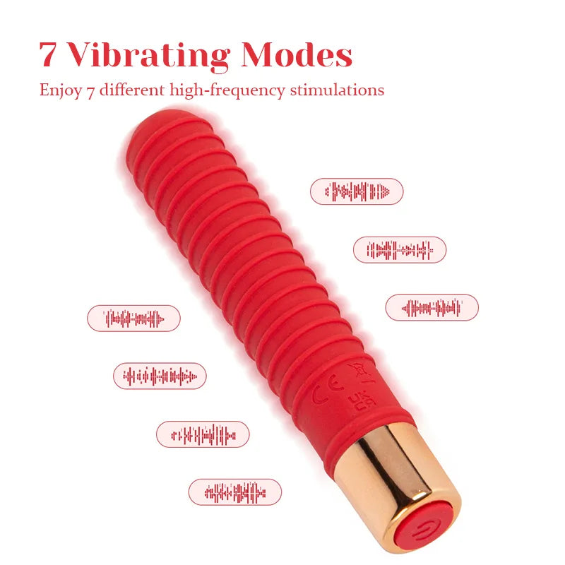 Silicone Bullet Vibrator 7 Vibration Magnetic Charging